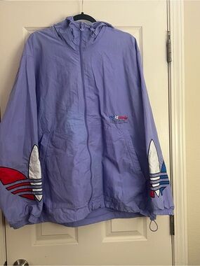 adidas men’s' Lavender Windbreaker Jacket with Logo